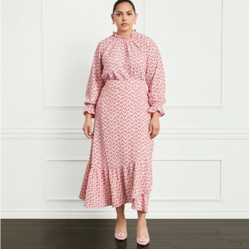 Hill house the mirabel skirt pink spaced floral Sz XXL